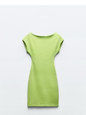 Women’s Lime Green Boatneck Sheath Dress